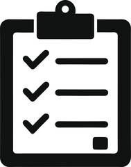 clipboard with checklist black silhouette