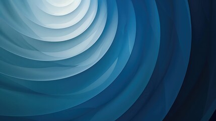 Fototapeta premium The abstract picture of the blue circle round curve shape with multiple circular wave, the abstract shape is the form that does not represent the specific recognizable object from real world. AIG51.