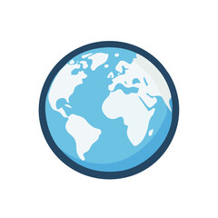 My Simple flat 2D icon of a globe internet isolated on a transparent background, vector, flat design, animation design, simple flat 2D icon, minimalist design