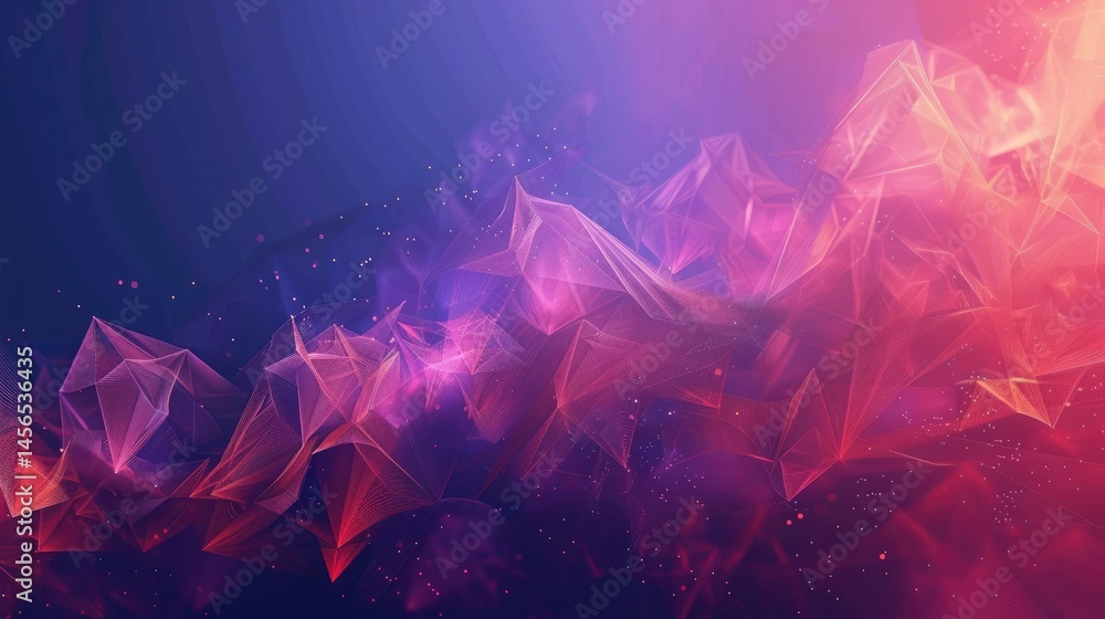 Poster abstract red purple line effect on surface of modern template design express seamless style scene. d