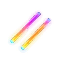 My Simple flat 2D icon of a glow sticks isolated on a transparent background, vector, flat design, animation design, simple flat 2D icon, minimalist design