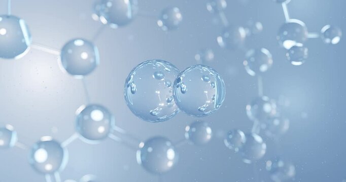 Phosphorus mononitride rotating 3D model of binary compound, seamless looped video