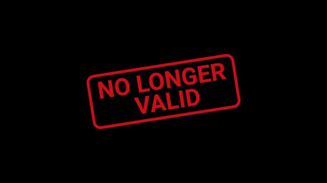 No Longer valid Text Stamp Animation