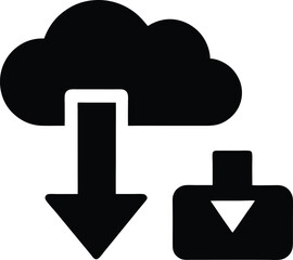 download upload black silhouette