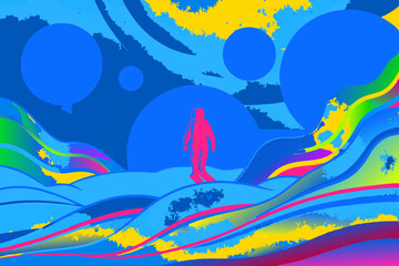 Cosmic Wanderer, Astronaut on Alien Planet