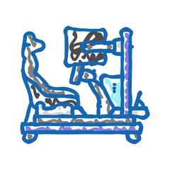 racing simulator vehicle icon doodle illustration