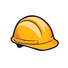 Fototapeta premium My Simple flat 2D icon of a hard hat isolated on a transparent background, vector, flat design, animation design, simple flat 2D icon, minimalist design