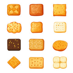 My Simple flat 2D icon of a hash browns set isolated on a transparent background, vector, flat design, animation design, simple flat 2D icon, minimalist design