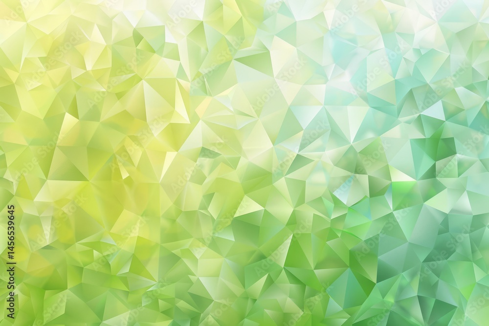 Aufkleber abstract geometric shapes with yellow and green hues. background image of 3d rendering geometric sha