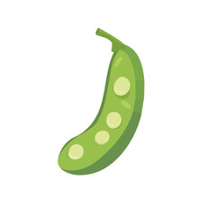 A Simple flat 2D icon inga bean isolated on a transparent background, vector, flat design, animation design, simple flat 2D icon, minimalist design, clipart, illustration
