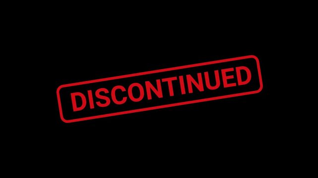 Discontinued Text Stamp Animation