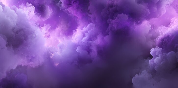 A bizarre, dreamlike purple cloud featuring a hole and enveloped in smoke, exudes an otherworldly, purple aura