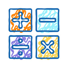 math science education icon doodle illustration