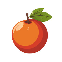 My Simple flat 2D illustration medlar isolated on a transparent background, vector, flat design, animation design, simple flat 2D icon, clipart