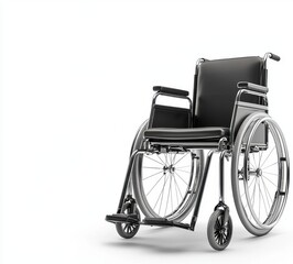 Fototapeta premium Modern Wheelchair with Black Cushion for Indoor and Outdoor Use