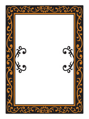 Leaf Border Ornamental Frames Vector Design Art Deco