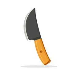 My Simple flat 2D illustration of  putty knife isolated on a transparent background, vector, flat design, animation design, simple flat 2D icon, clipart