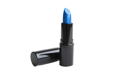 Obraz premium a blue lipstick is sitting on a white surface