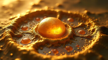 Obraz premium Gold Price Charts Forming Biological Cell with Support/Resistance as Cell Walls and Volume as Cytoplasm