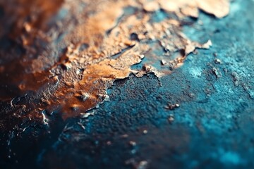 Close-up view of textured surface with paint flakes.