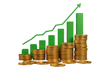 Financial Growth Upward Trending Investment and Savings
