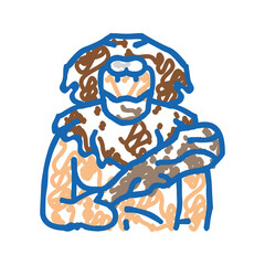 heracles greek god ancient icon doodle illustration