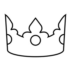 Crown vector icon. King illustration sign. Queen symbol. monarchy mark.