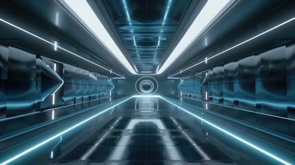 Fototapeta premium Abstract picture cyberpunk style structure creative and seamless scene in futuristic style and neon light. Virtual reality view perfect for digital graphic design of movie, game and multimedia. AIG53.