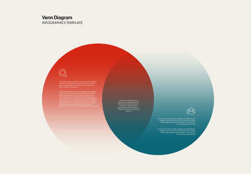 Venn Diagram Infographic Template with Blue and Red Circle.zip