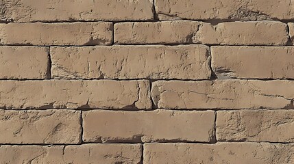 Obraz premium Rustic Brown Brick Wall Texture Seamless Pattern Background