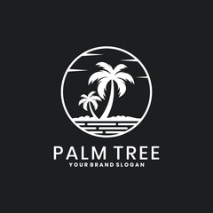 Luxury palm tree logo design