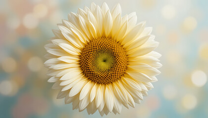 Obraz premium White Sunflower Close-up