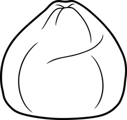 bean bag chair icon line art vector illustration