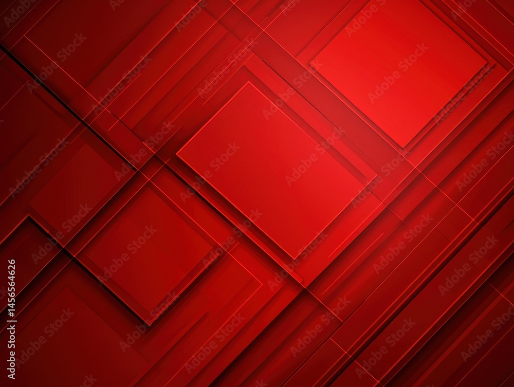 Aufkleber abstract red background with geometric shapes and layers
