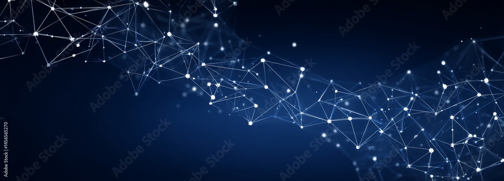 Poster a digital backdrop composed of points and lines in an abstract form, featuring a glowing plexus, rep