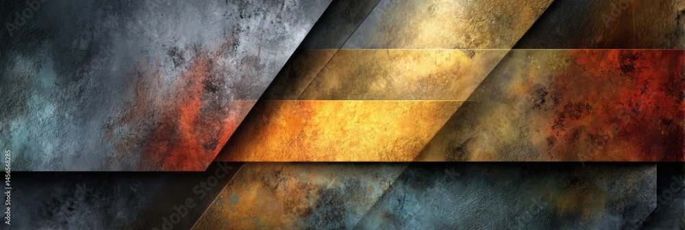 Poster Merging Metal and Enamel Textures Create a Dynamic Abstract Composition for Artistic Exploration Generative AI
