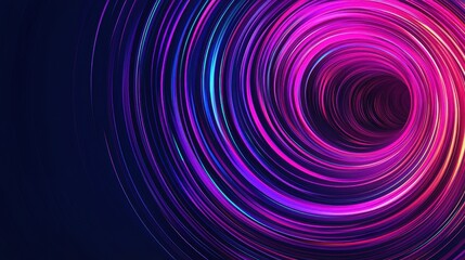 Obraz premium Vibrant Abstract Swirls in Purple and Blue with Energy Flowing Motion