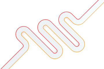 3D Road map timeline, infographic template journey concept, top view crossroads, 3D rendering