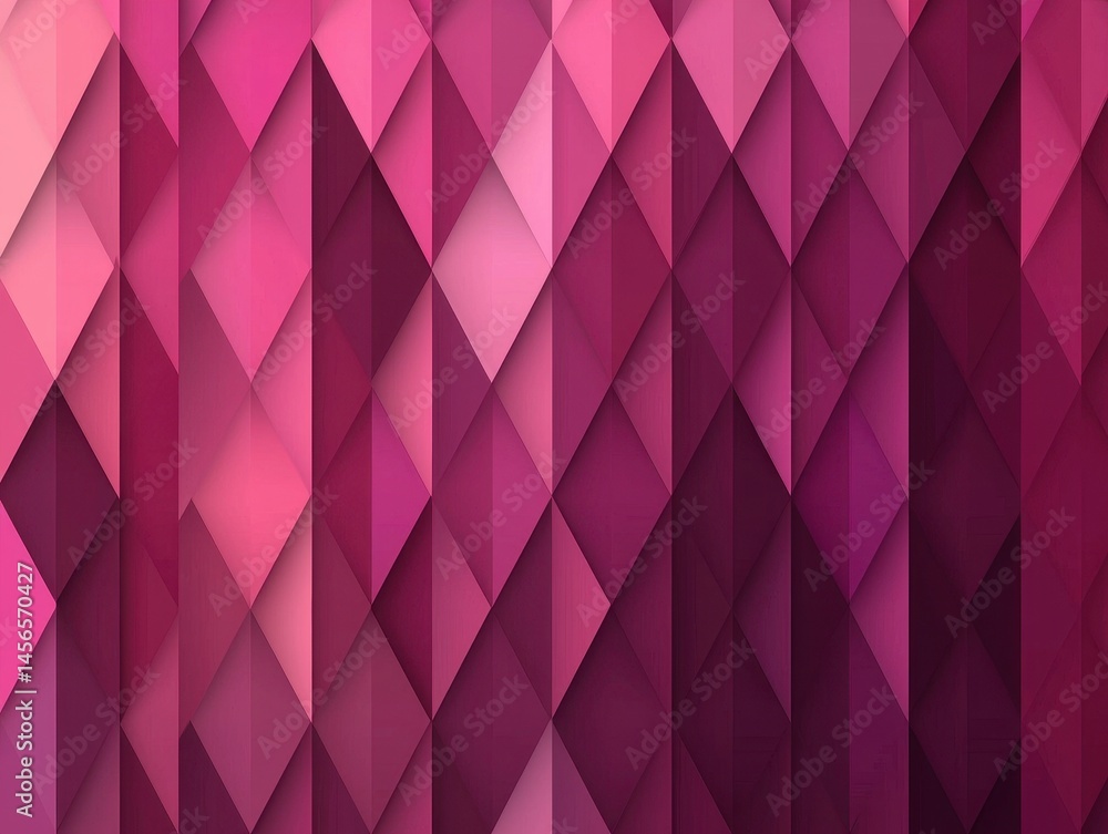 Aufkleber abstract pink geometric pattern with triangles and layered design