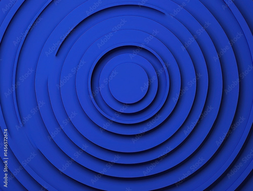 Poster abstract blue circular layered background with smooth textures