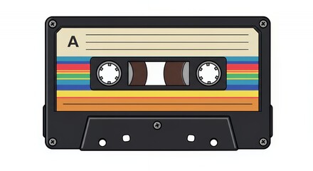 Obraz premium Vintage Cassette Tape: A Blast from the Past