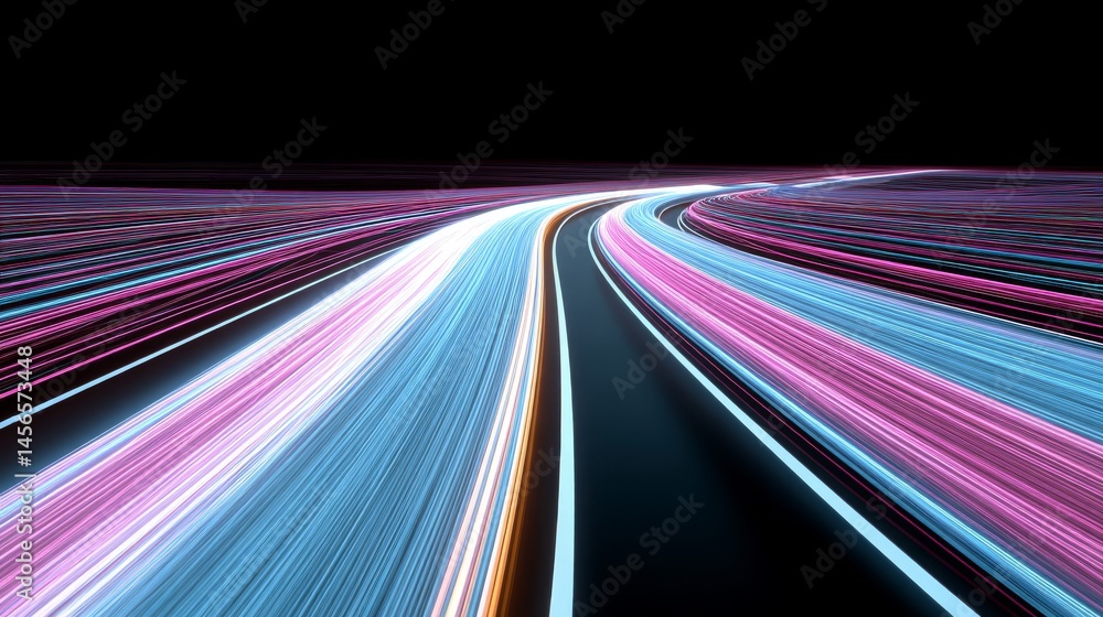 Poster Background of dynamic technology with speed lines: an abstract illustration representing information flow, suitable for tech concepts and design projects