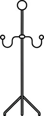 coat rack icon line art vector illustration