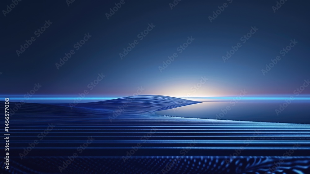 Poster abstract vertical blue light streaks. digital art for design and print. abstract image of blue gradi
