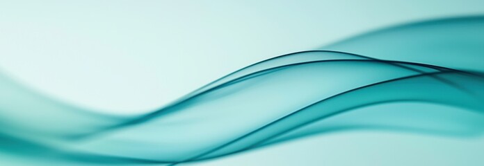 Naklejka premium Elegant Blue Waves Flowing on Soft Background for Minimalist Design