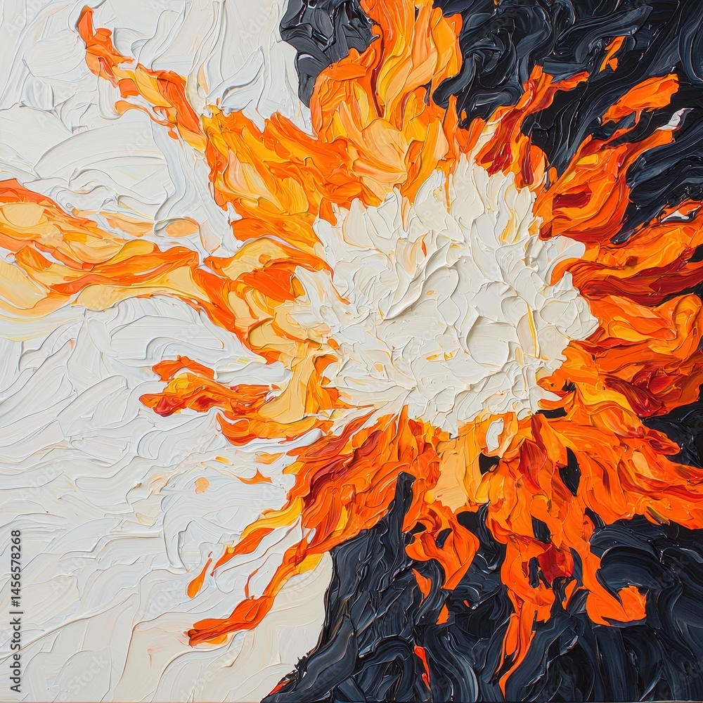 Poster abstract explosion of colorful swirls and textures in bold design