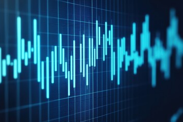 Abstract Digital Visualization of Data Waves and Signal Patterns