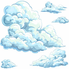 vector clouds set
