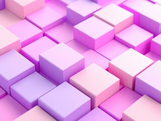 Obraz premium Vibrant Abstract Composition of Colorful 3D Cubes and Blocks