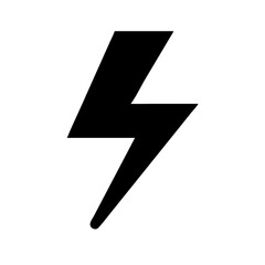 Lightning icon isolated on transparent background 